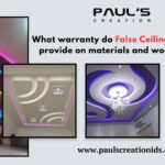What warranty do False Ceiling Contractors provide on materials and workmanship?