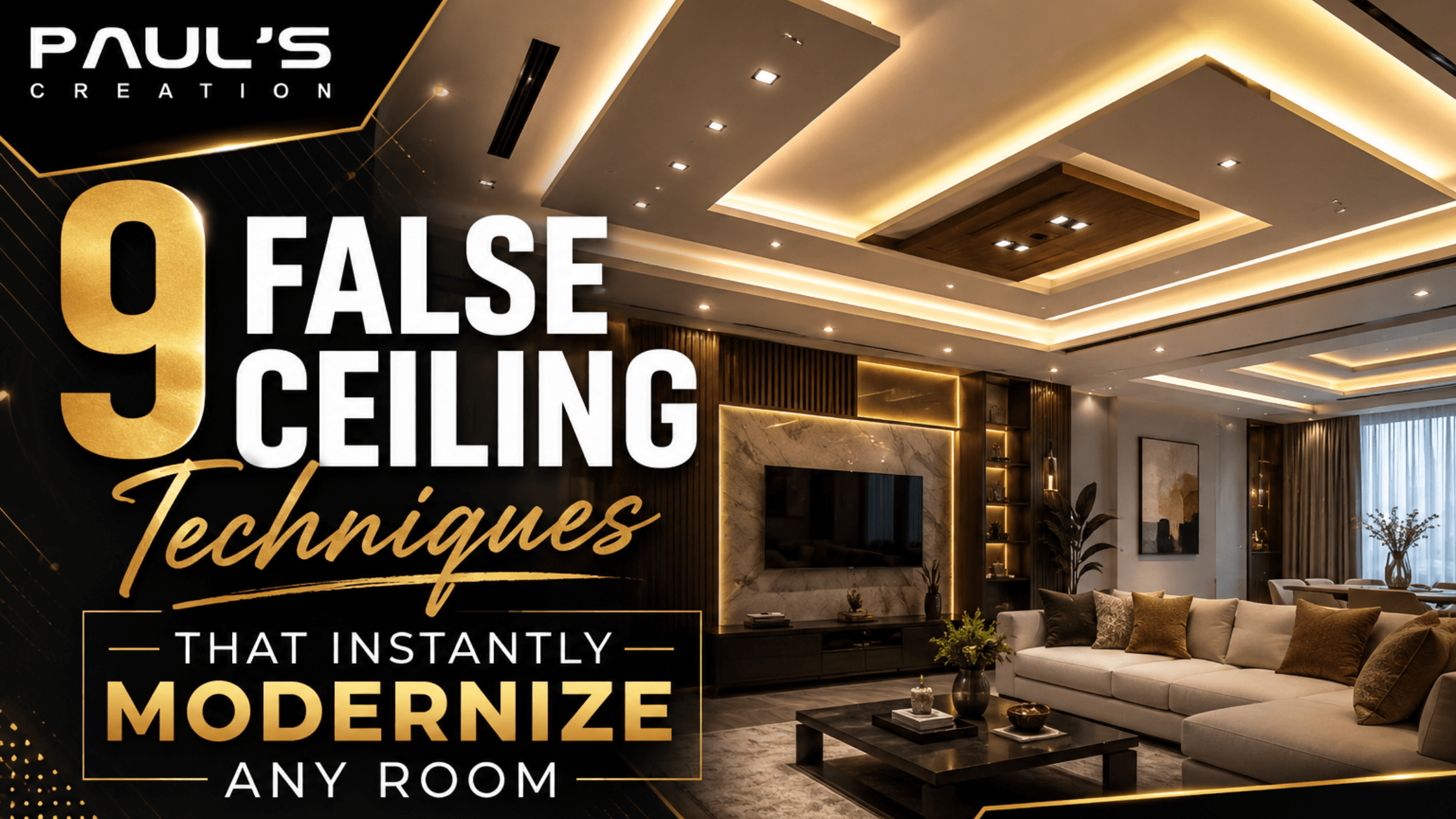 9 False Ceiling Techniques That Instantly Modernize Any Room