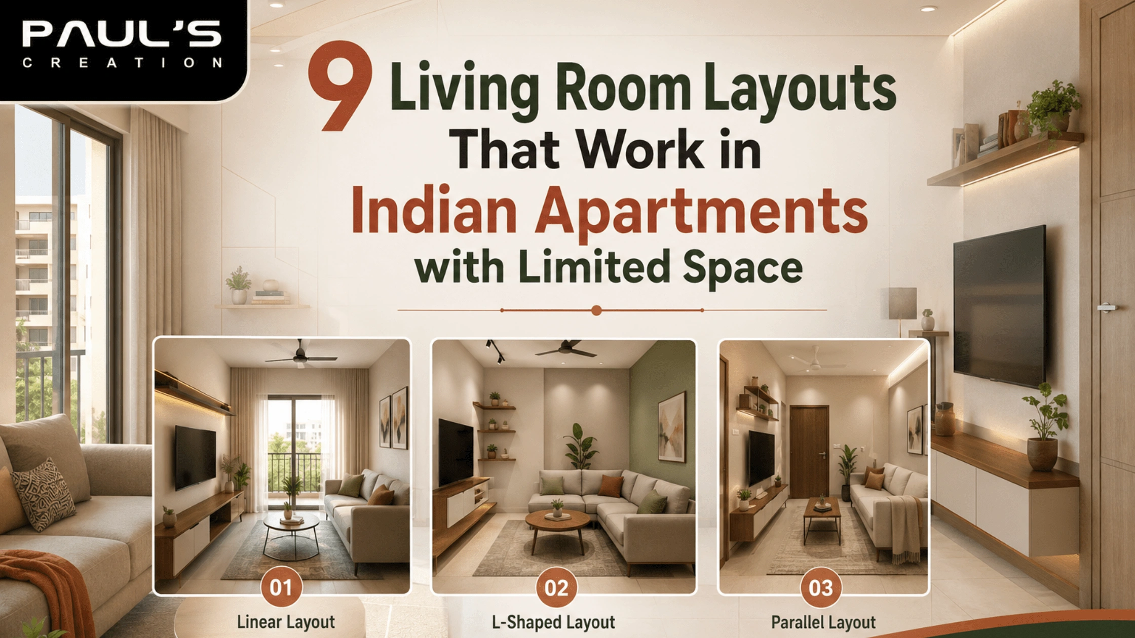 9 Living Room Layouts That Work in Indian Apartments with Limited Space blog image