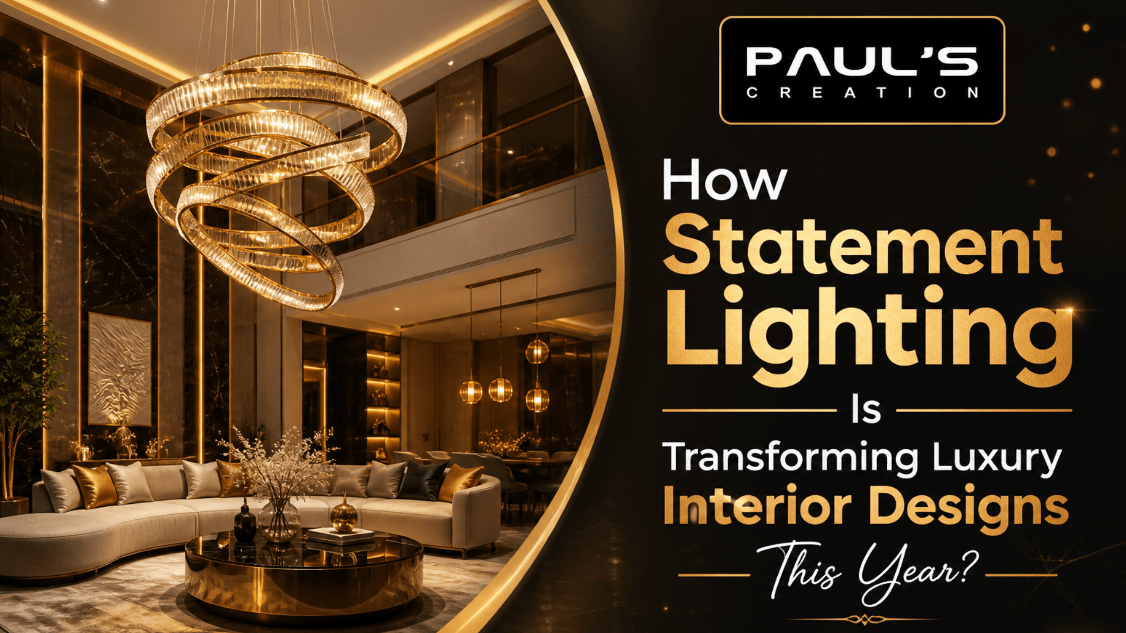 How Statement Lighting Is Transforming Luxury Interior Designs This Year?