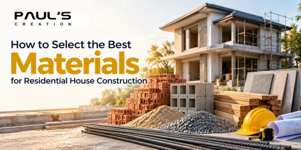 How to Select the Best Materials for Residential House Construction